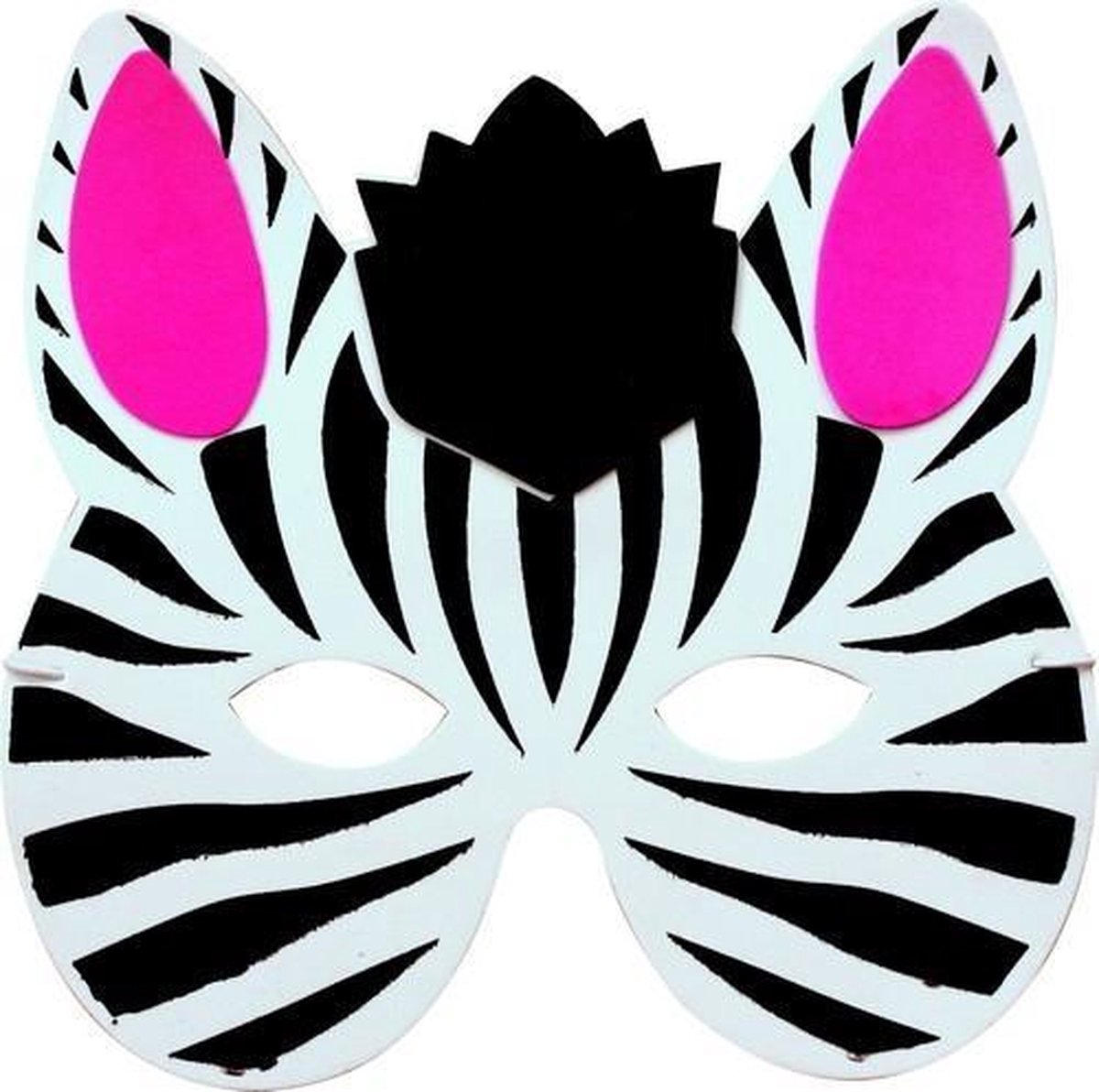 PARTYPRO - Zebramasker voor kinderen - Maskers > Half maskers